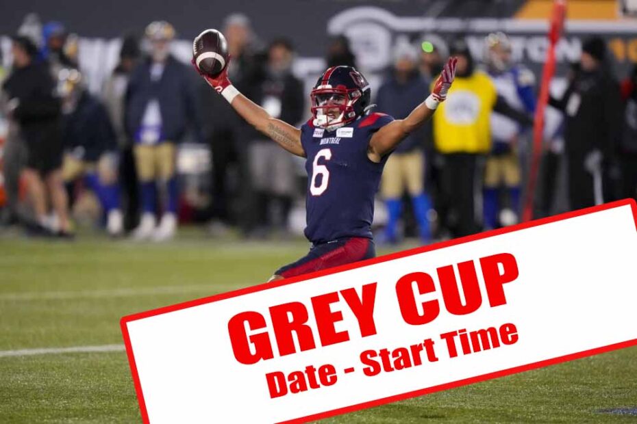 Grey Cup Start Date time